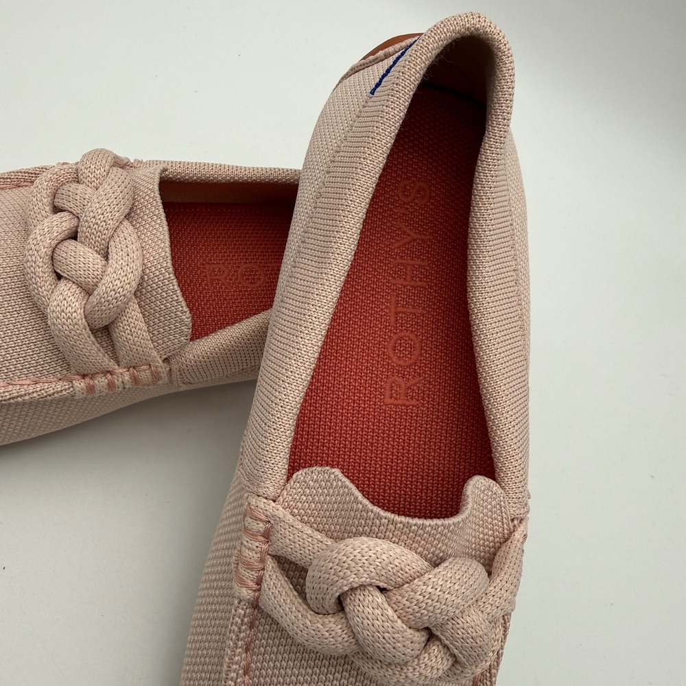 Rothy's The Driver Loafers Women Pink Excellent Braided Knot Detail Sustainable